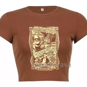 Brown baby tee